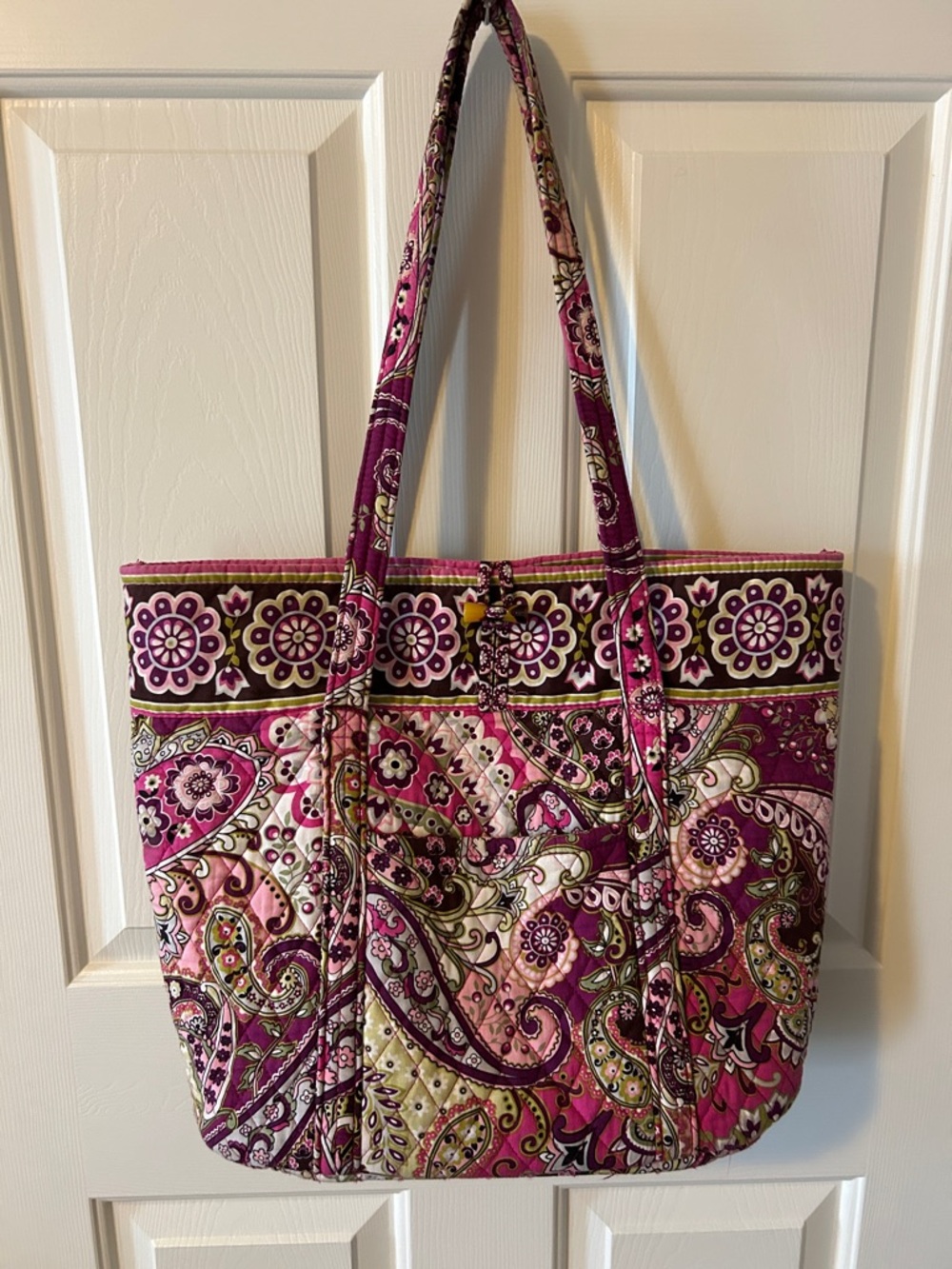 Vera Bradley Quilted Paisley Floral Tote - Pink & Purple